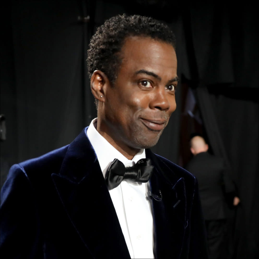  In this handout photo provided by A.M.P.A.S., Chris Rock is seen backstage during the 94th Annual Academy Awards at Dolby Theatre on March 27, 2022 in Hollywood, California.  