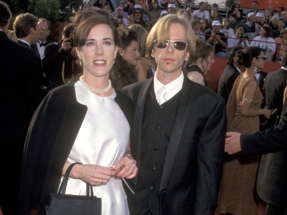 Kate Spade&nbsp;appears with brother-in-law David Spade&nbsp;at the&nbsp;69th Annual Academy Awards in 1997 in Los Angeles. (Photo: Ron Galella via Getty Images)