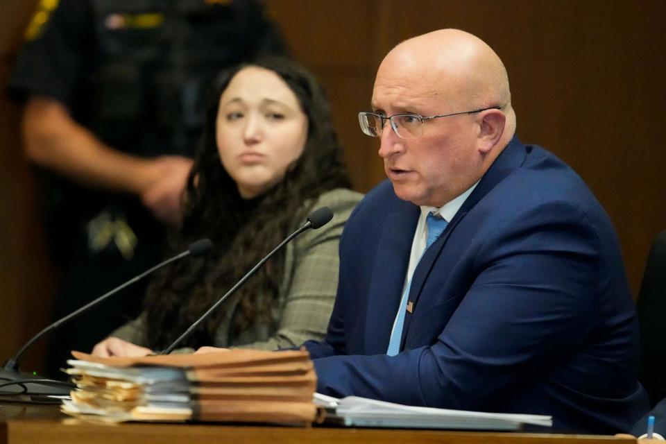 PHOTO: Robert E. Crimo Jr., appears before Judge George D. Strickland at the Lake County Courthouse, Monday, Nov. 6, 2023, in Waukegan, Ill. (Nam Y. Huh/AP)