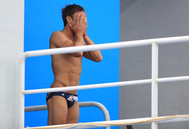 Tom Daley when competing at Rio 2016