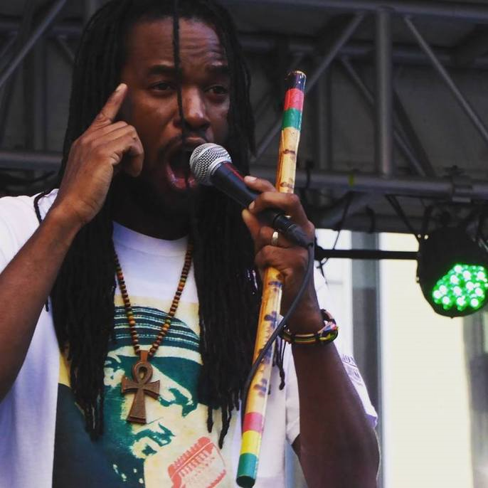 Reggae musician Milton Blake performs Wednesday on Fountain Square as part of Reggae Wednesday.