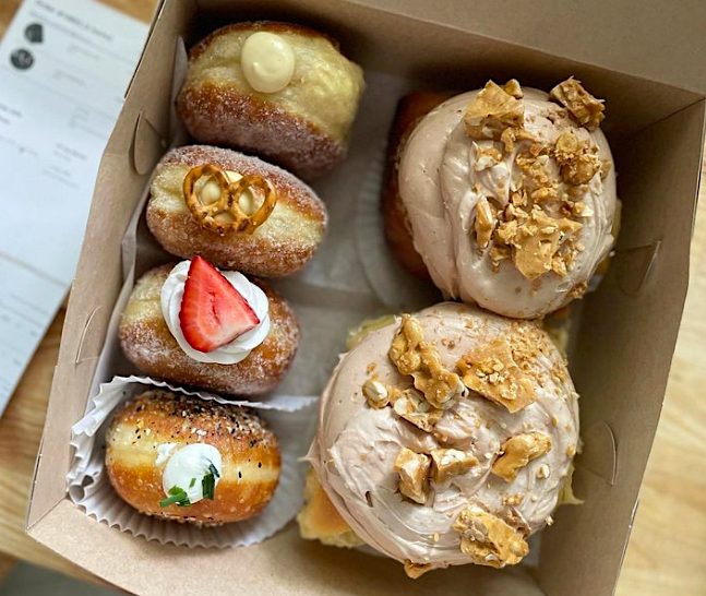 Doughnuts and cinnamon buns from Black Magic Bakehouse