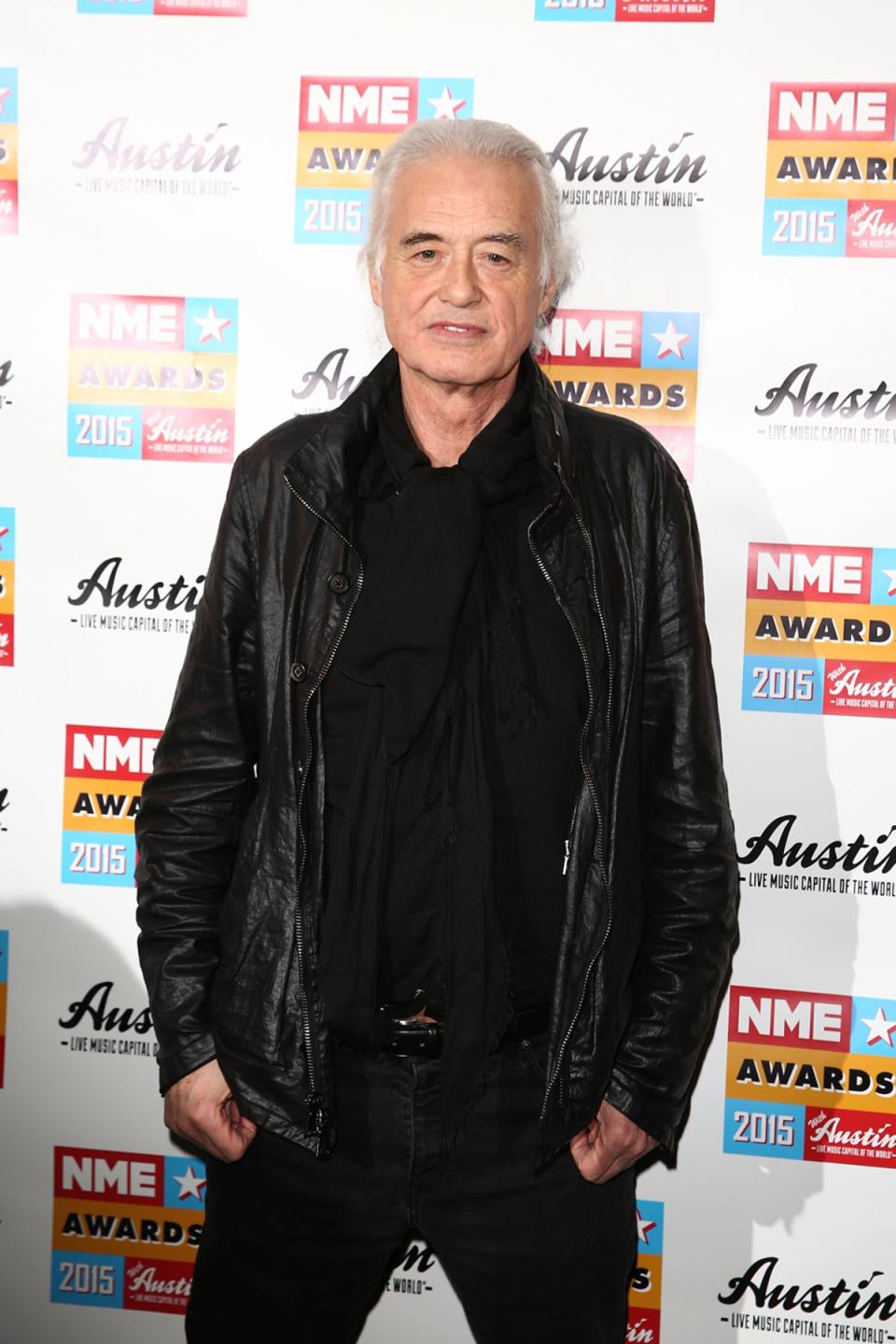 Feud: Jimmy Page has been embroiled in a spat with Robbie Williams over house planning (Tim P. Whitby/Getty)