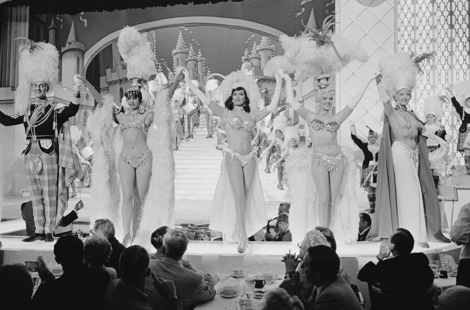 extravagant show dancers at Tropicana