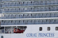 People look out from the Coral Princess cruise ship as it is docked at PortMiami during the new coronavirus outbreak, Saturday, April 4, 2020, in Miami. According to Princess Cruises, disembarkation of guests is expected to take several days due to limited flight availability. Guests requiring shoreside medical care will be prioritized to disembark first. (AP Photo/Lynne Sladky)