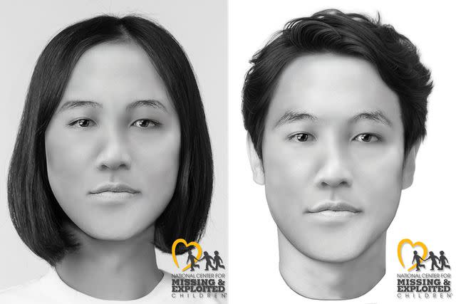 <p>Gilgo Homicide Task Force/ National Center for Missing & Exploited Children</p> Gilgo Beach Asian Does: female version (left); and male version.