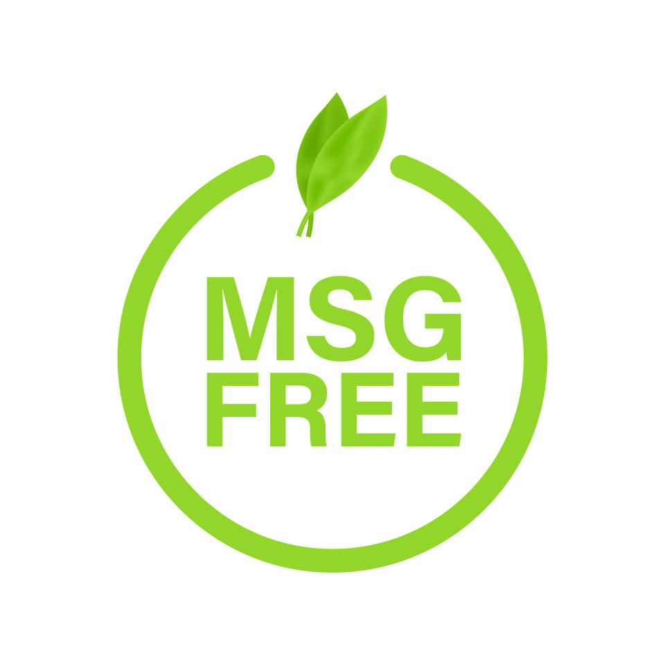 A symbol saying "MSG free"