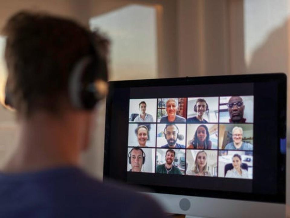 Videokonferenz aus dem Home Office.