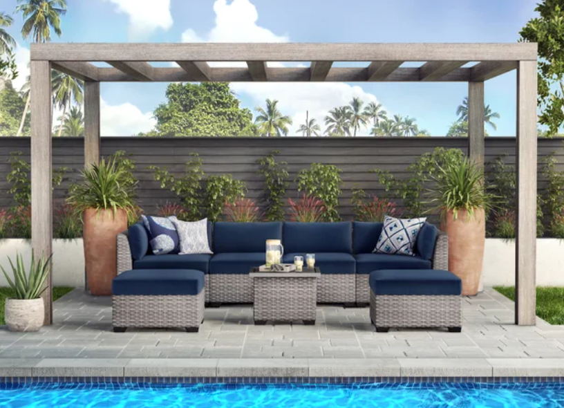 navy outdoor sectional