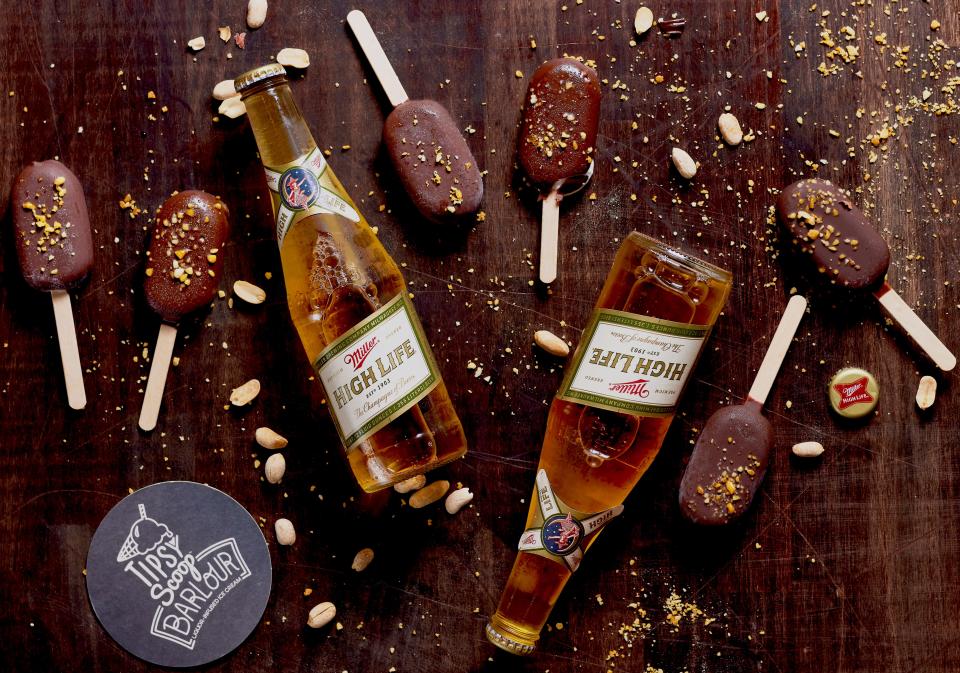 Miller High Life and Tipsy Scoop teamed up to create limited-edition Miller High Life Ice Cream Dive Bars.