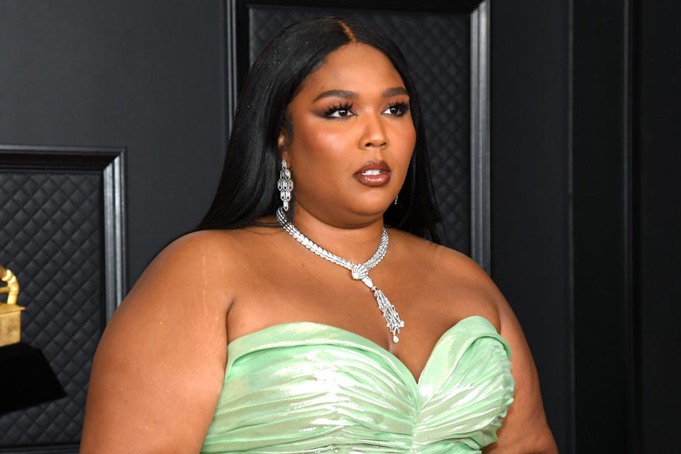 Music star Lizzo, 32, enjoyed a sun-drenched day on a yacht with friends. (Photo: Kevin Mazur/Getty Images for The Recording Academy)