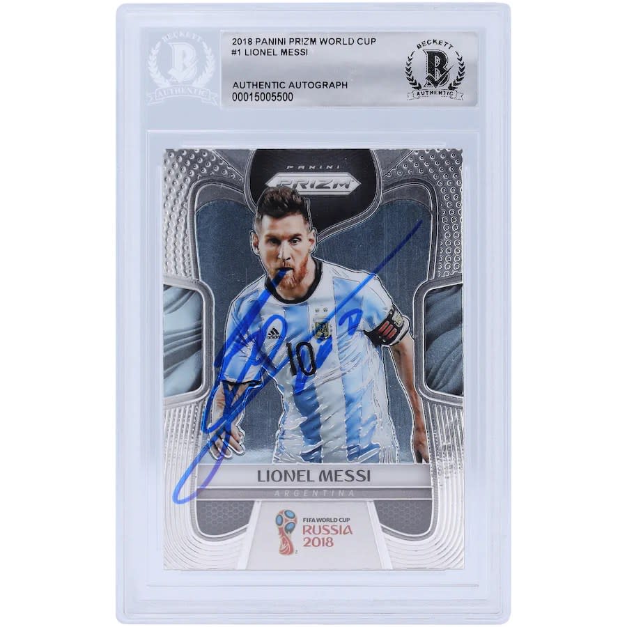 lionel messi autographed card