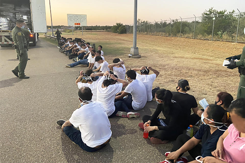 LAREDO, TEXAS – U.S. Border Patrol agents apprehend a large number of individuals inside a tractor-trailer during a failed human smuggling attempt in north Laredo, Texas.

The event occurred on the evening of July 13, when a tractor hauling a white trailer approached the U.S. Highway 83 checkpoint. During an immigration inspection of the driver and passenger, both U.S. citizens, the driver readily admitted that there were people inside the trailer. Upon opening the trailer, agents found 35 individuals who were illegally in the United States from the countries of Mexico, Guatemala, Honduras, and El Salvador. The inside trailer temperature was recorded at 126.1 degrees Fahrenheit at the time the individuals were discovered. All were evaluated and offered medical attention by a Border Patrol emergency medical technician. All subjects were placed under arrest, to include the U.S. citizen driver and passenger, pending further investigation by Homeland Security Investigations Special Agents. Despite the threat of the COVID-19 pandemic, smugglers continue to endanger the lives of individuals they exploit and the health and safety of our Nation. U.S. Border Patrol agents strive to prevent the flow of illegal immigration and slow the spread of COVID-19.