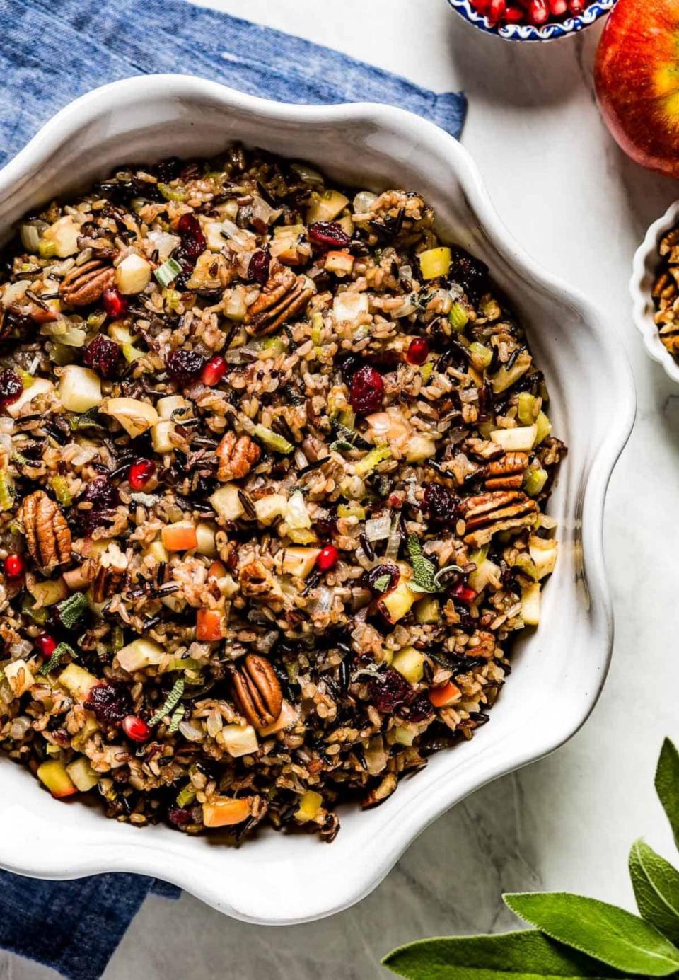 PHOTO: Wild rice stuffing is a great option to make it gluten-free. (Aysegul Sanford, Foolproof Living)