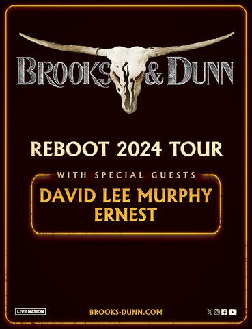 <p>Courtesy of Live Nation</p> Brooks & Dunn 'Reboot' 2024 Tour poster