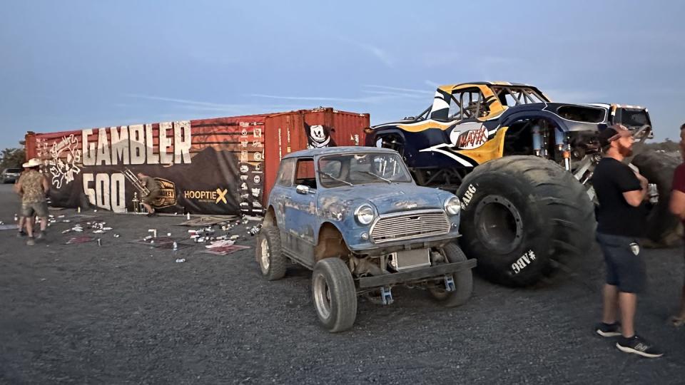 4x4 minicooper at gambler 500 basecamp