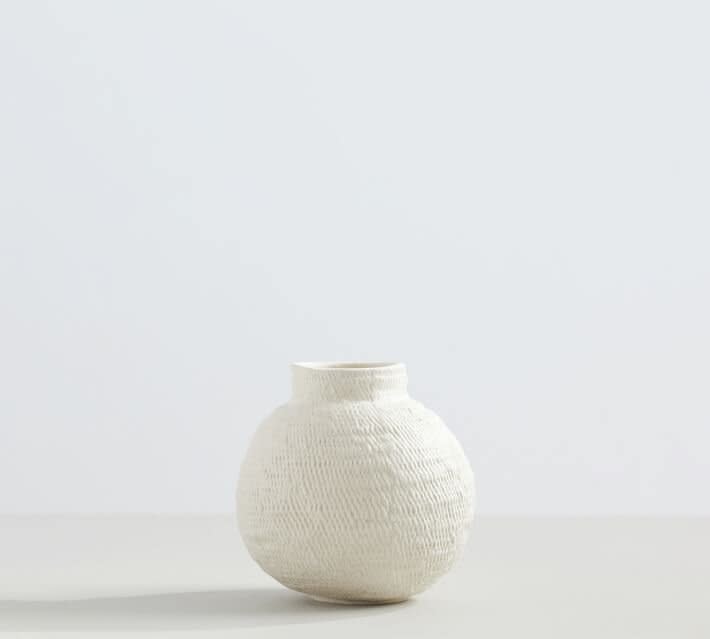 White Textured Bud Vase