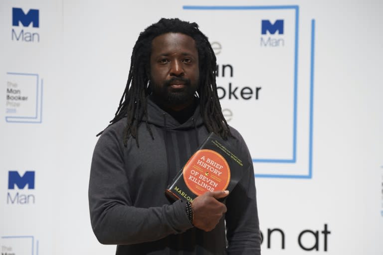 Jamaican author Marlon James at a photocall in London ahead of the 2015 Man Booker Prize for Fiction on October 12, 2015