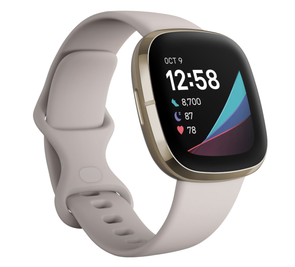 Fitbit Sense Smartwatch in Lunar White (Photo via Best Buy Canada)