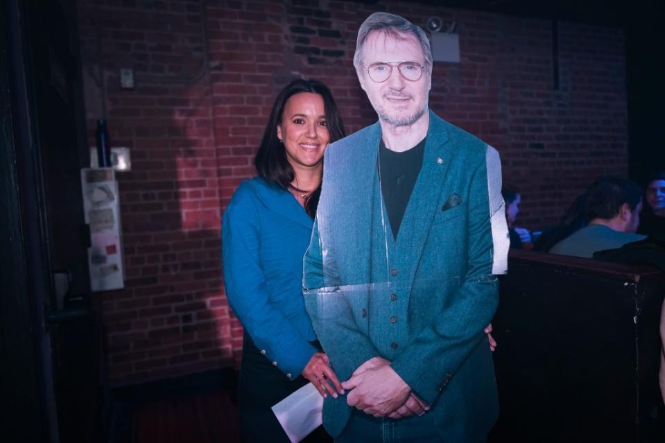 Prizes at Thursday’s event included a Liam Neeson cutout. Stefano Giovannini