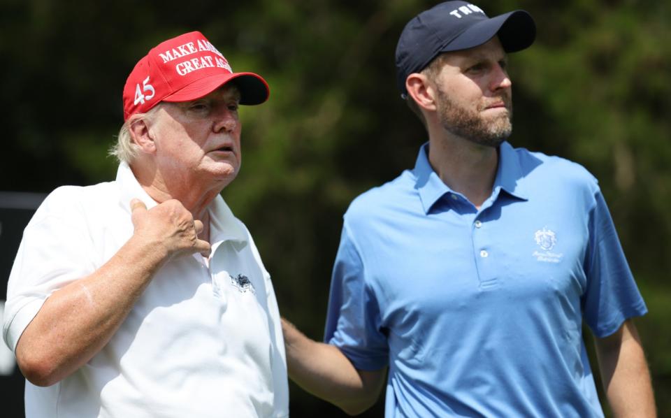 Donald Trump with his third-oldest child, Eric - GETTY IMAGES