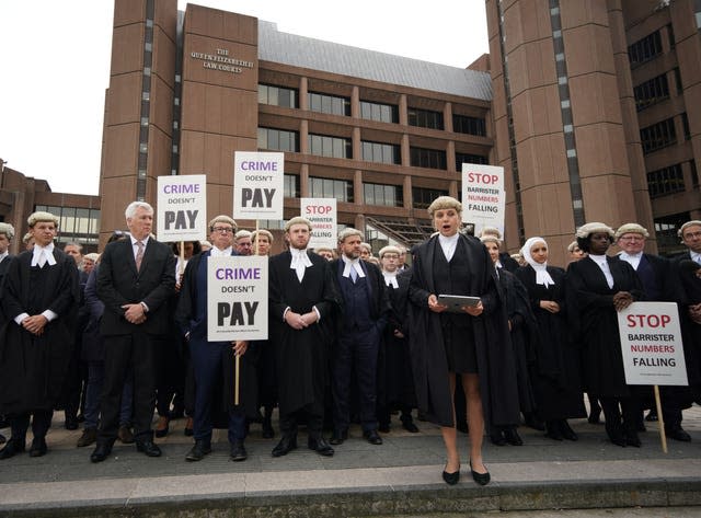 Criminal barristers strike action