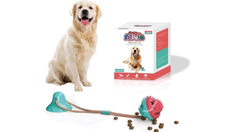 Your dog who loves tug-of-war will love playing with this.