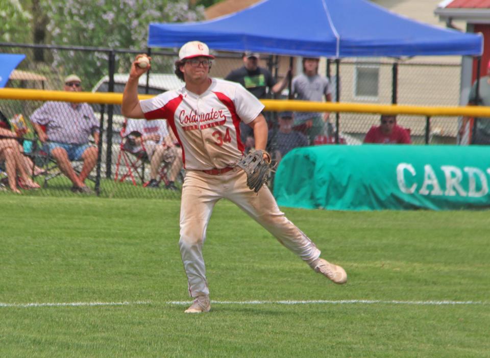 Coldwater's Logan Farmer recently signed his letter of intent to play baseball at Albion College