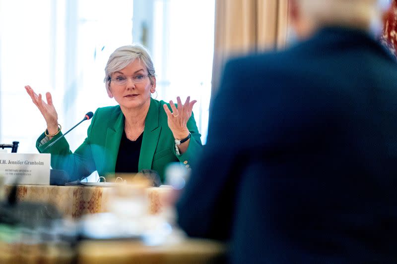 FILE PHOTO: U.S. Secretary of State Antony Blinken meets with EU representatives at the State Department in Washington