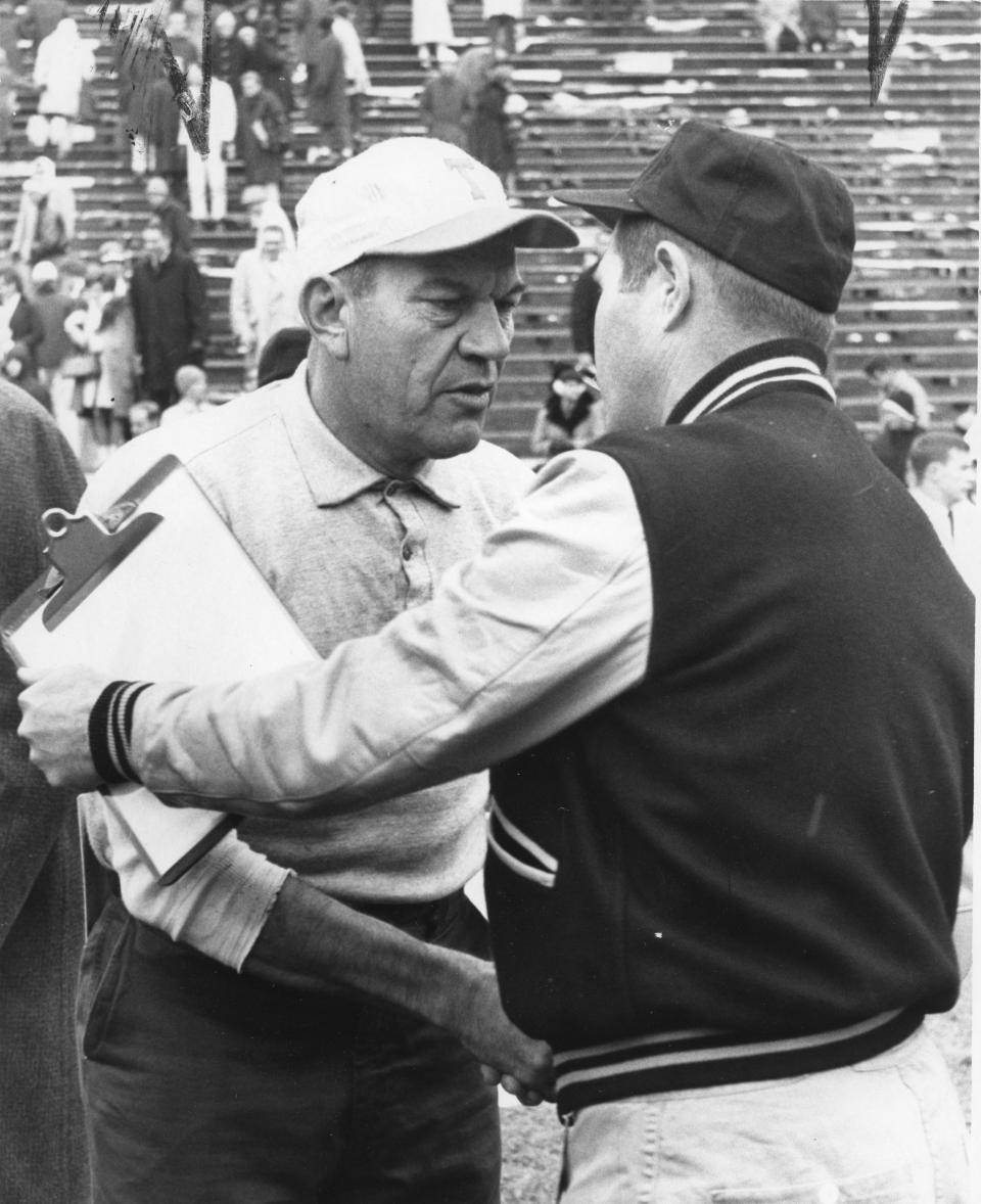 Jim McDonald, after the game against Vanderbilt in 1963, which was his last as Tennessee head coach.