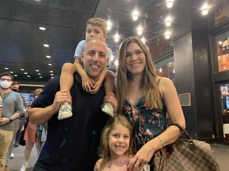 <div class="inline-image__caption"><p>Adam Padilla, with Xavier on his shoulders, wife Willow, and daughter Rose.</p></div> <div class="inline-image__credit">Tim Teeman</div>