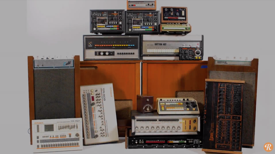 Moby has put together an impressive collection of drum machines over the