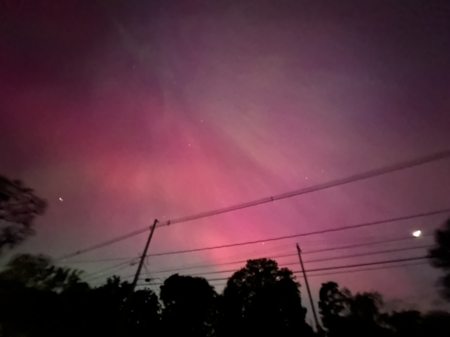 The northern lights in Zeeland on May 10, 2024. (Courtesy Caleb Spierenburg)