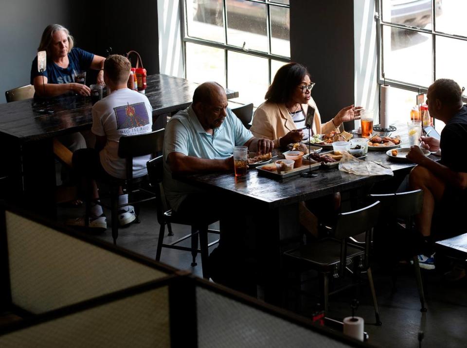 Patrons dine at Sam Jones BBQ in Raleigh, N.C. on Wednesday, June 5, 2024.