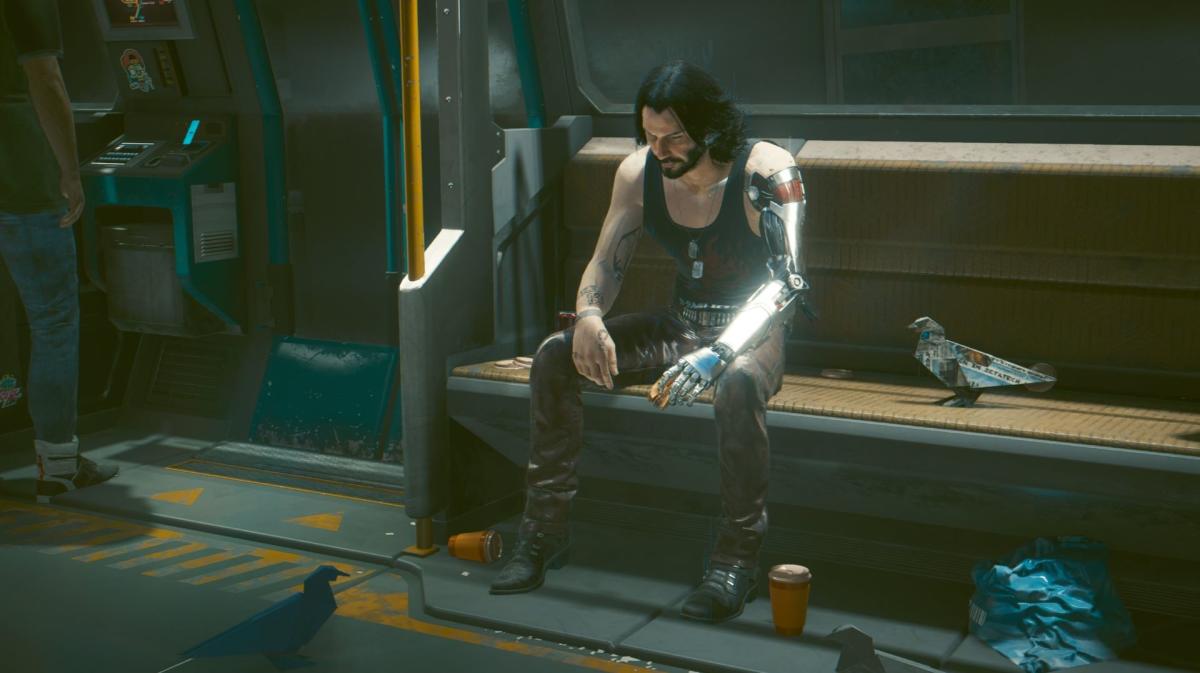 Cyberpunk 2077's new update has Johnny Silverhand striking the sad