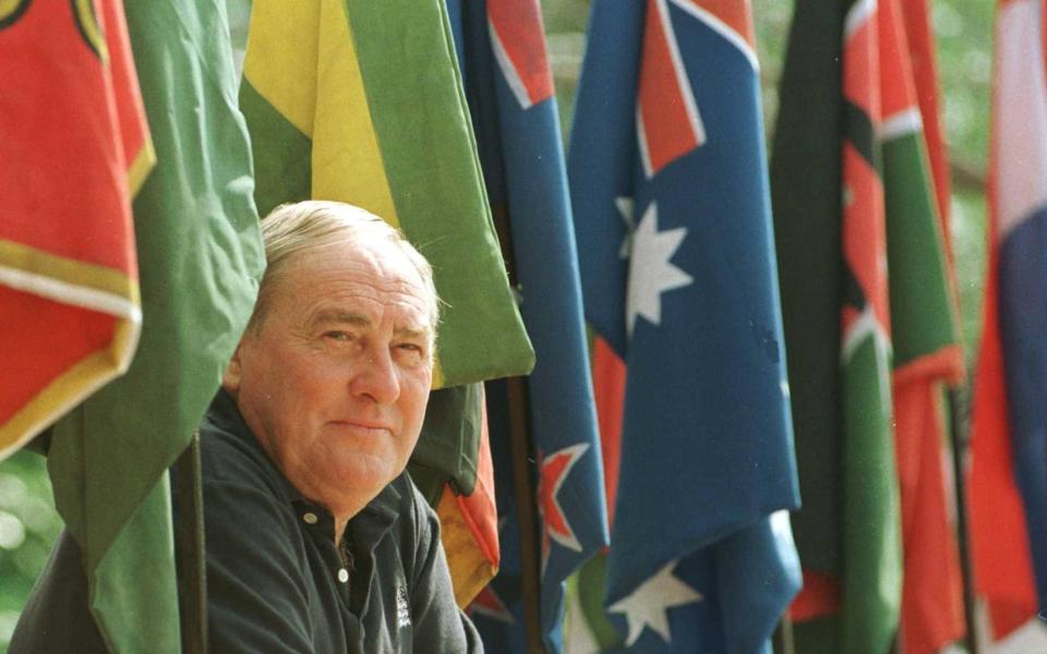 At Faisalabad during the 1996 World Cup following his England side's defeat to the eventual winners, Sri Lanka - Ross Kinnaird/Allsport