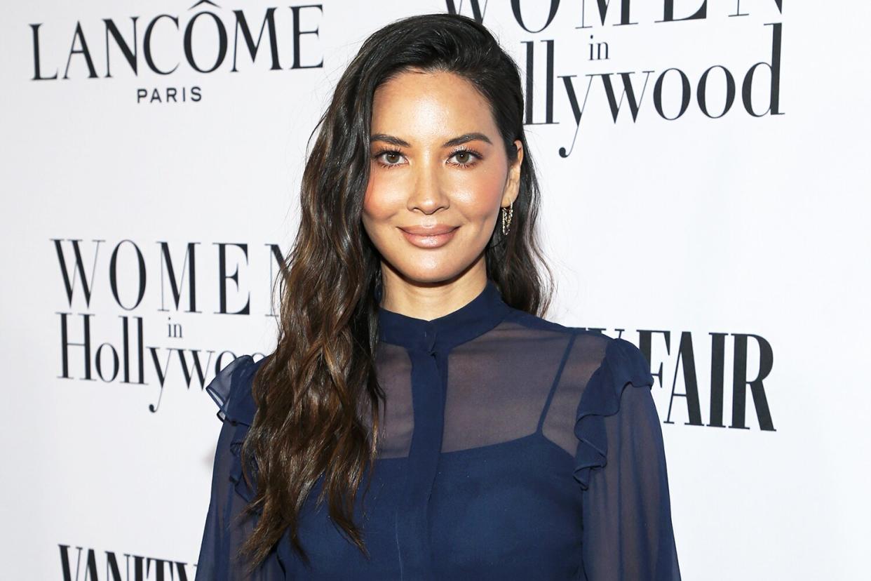 Olivia Munn attends Vanity Fair and Lancôme Toast Women in Hollywood on February 06, 2020 in Los Angeles, California.
