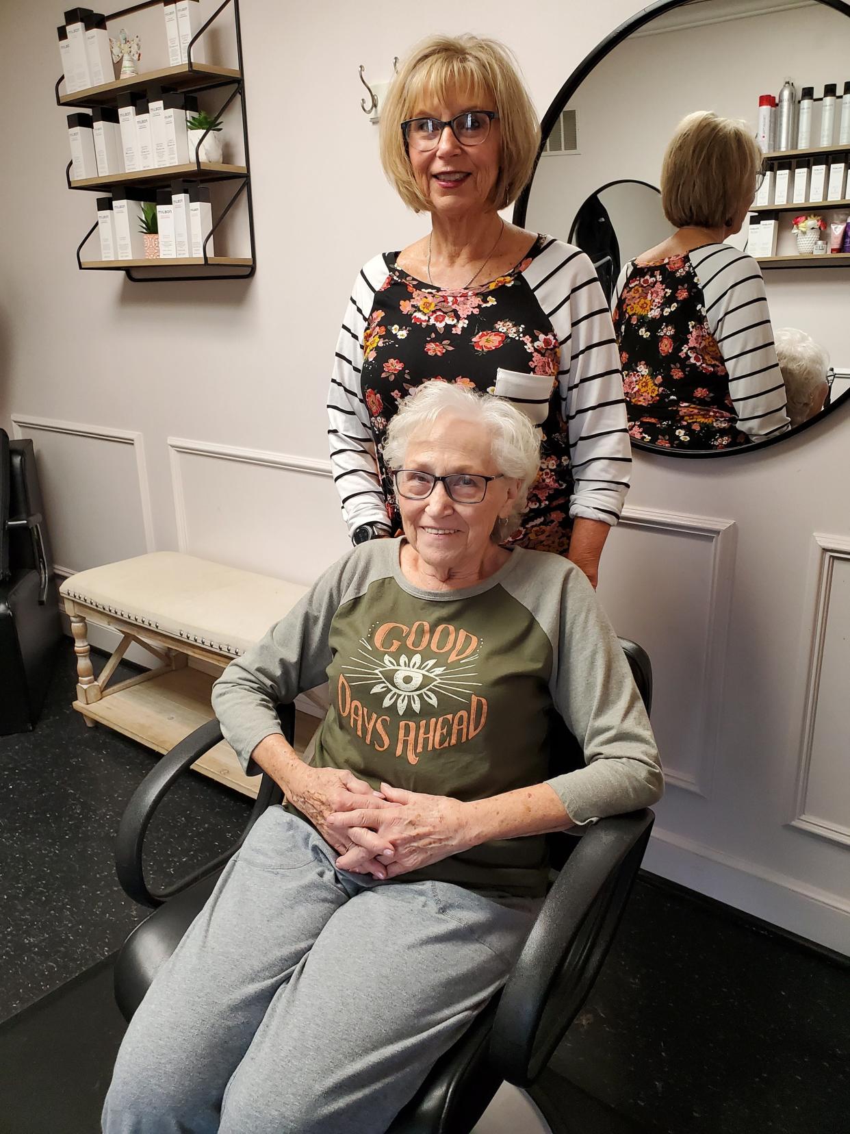 Wendy Ash with her mother, Ruth Williams. Ruth was a hairstylist for 36 years. Wendy has now been in the profession for almost 45 years.