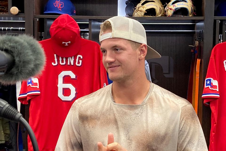 Texas Rangers third baseman Josh Jung is scheduled to be the featured guest at the College Baseball Foundation First Pitch Luncheon. The event scheduled for Tuesday was postponed because of snowy weather and rescheduled for Jan. 31 at the Memorial Civic Center.