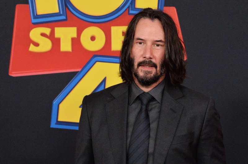 Keanu Reeves attends the premiere of "Toy Story 4" at the El Capitan Theatre in the Hollywood section of Los Angeles on June 11, 2019. The actor turns 59 on September 2. File Photo by Jim Ruymen/UPI