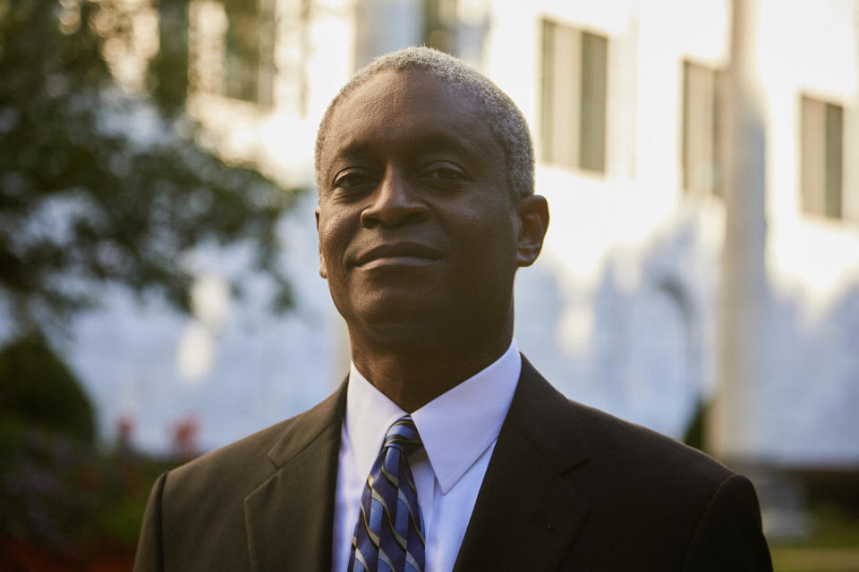 ATLANTA, GA - AUGUST 4: Branch President Raphael Bostic poses for portrait in front of Atlanta, Georgias Federal Reserve Bank on August 4, 2020. (Photo by Eric Hart Jr. for The Washington Post via Getty Images)