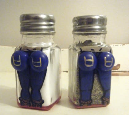 Blue Jean Cowboy and Cowgirl Salt and Pepper Shakers