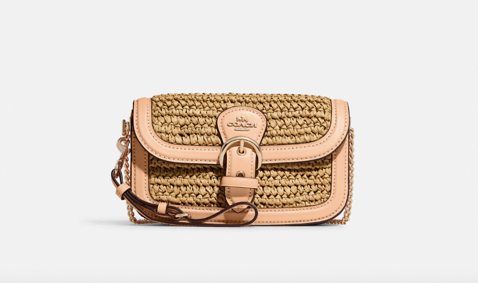 Coach Outlet Kleo Crossbody in Gold/Natural/Faded Blush (Photo via Coach Outlet)