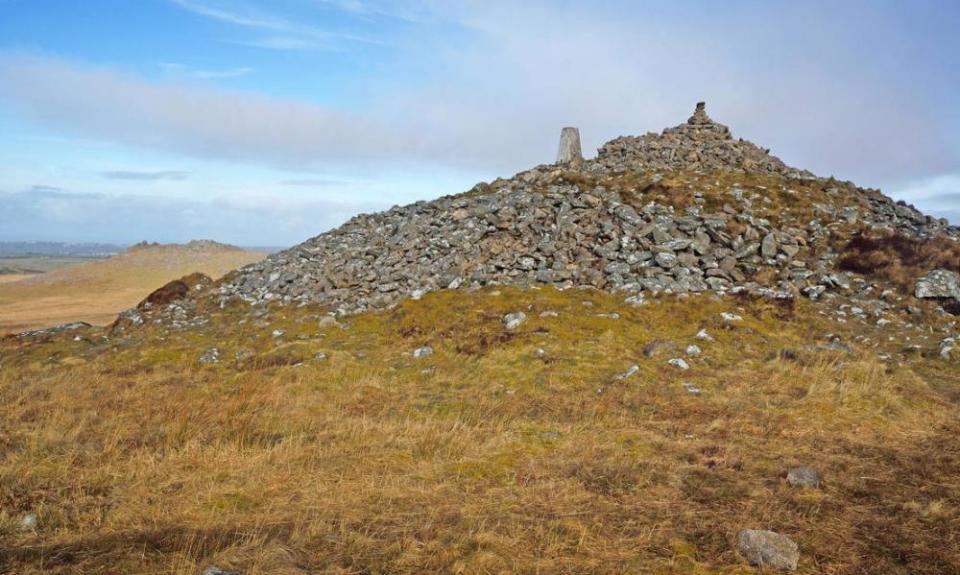 Summit cairn on Brown Willy, Bodmin Moor.