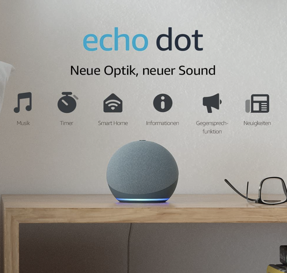 Echo Dot (4. Generation) | Smarter Lautsprecher mit Alexa | Blaugrau