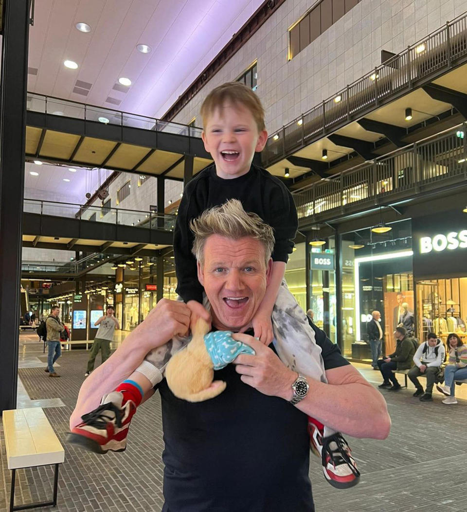 Gordon Ramsay is a doting father to his second youngest child, Oscar. (Gordon Ramsay / Instagram)