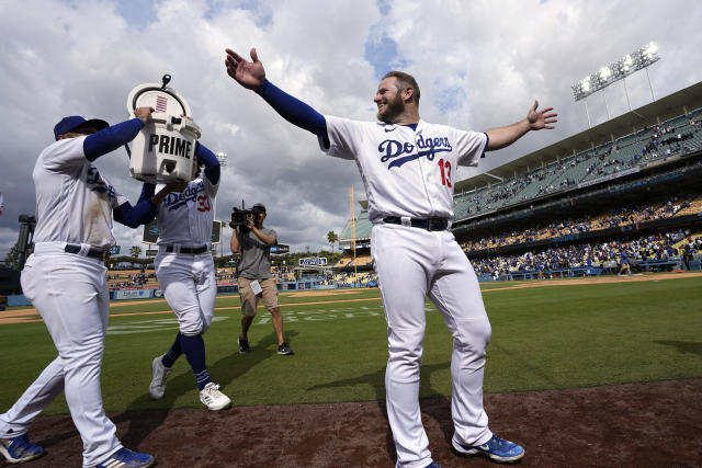 PHILADELPHIA, PA - AUGUST 10: Los Angeles Dodgers first baseman Max Muncy  (13) at bat during the Major League Baseball game between the Philadelphia  Phillies and the Los Angeles Dodgers on August