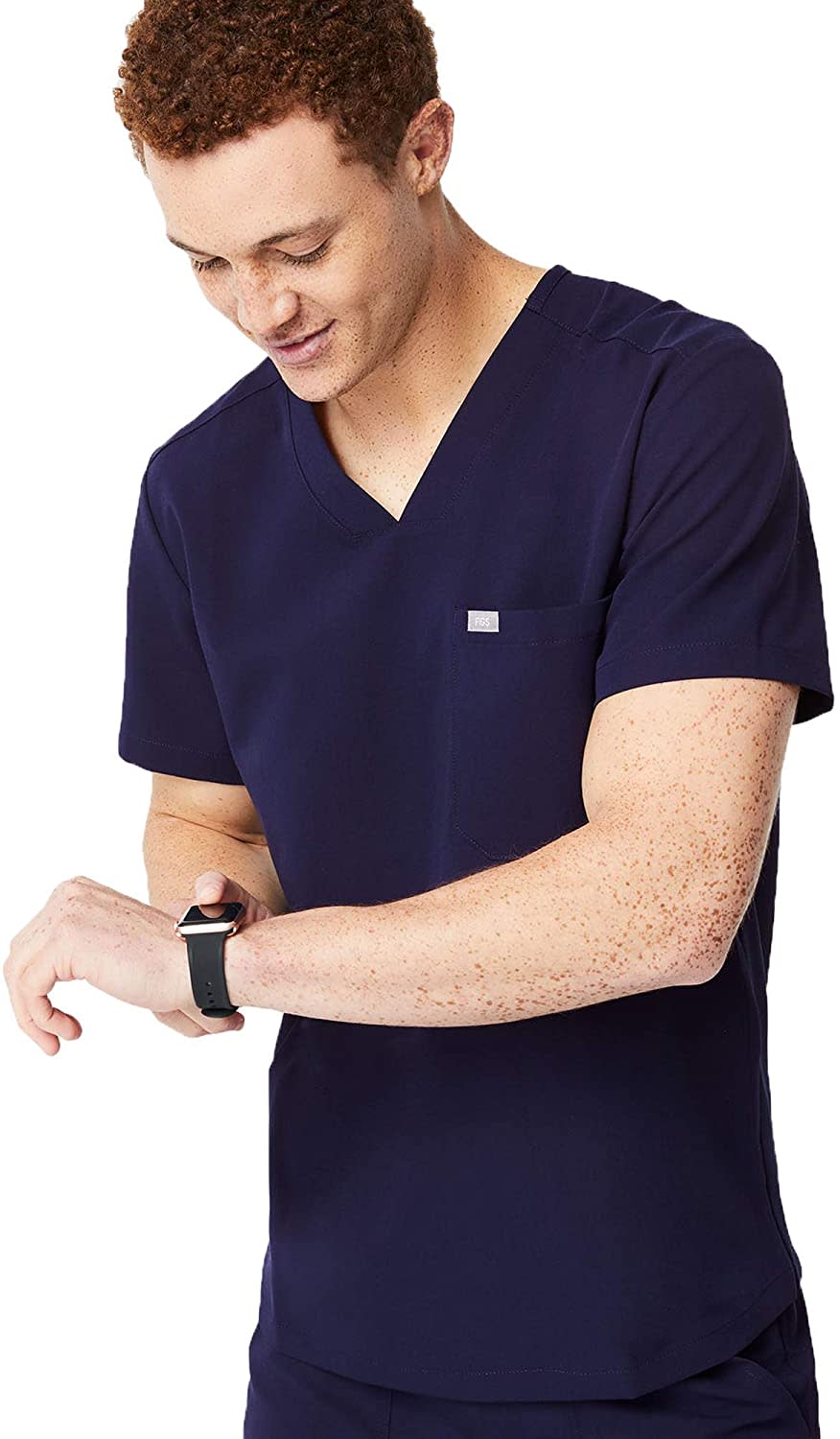 FIGS Chisec Three-Pocket Scrub Top, best men's scrubs