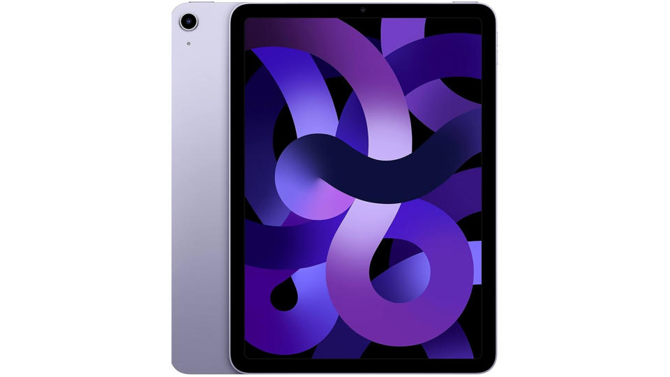 An Apple iPad Air 5 against a white background