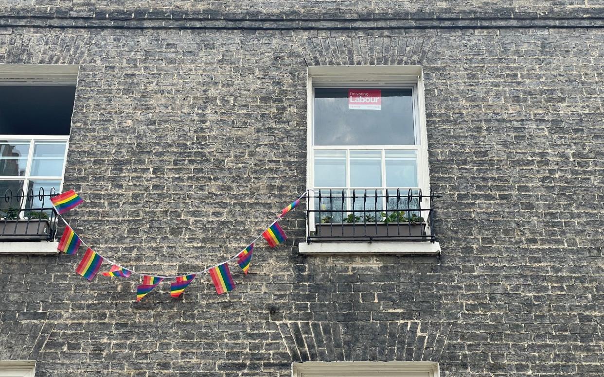 Students have been flying the flags from their windows at Jesus College - SWNS